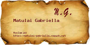 Matulai Gabriella névjegykártya